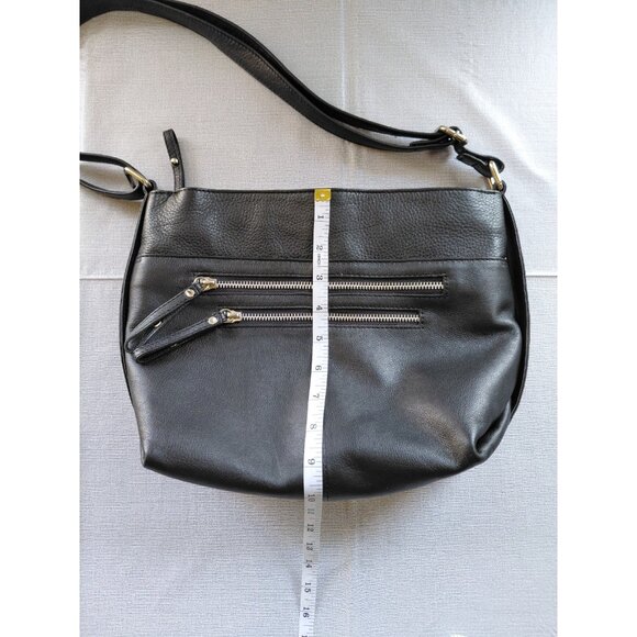 Great American Leather Works Shoulder Bag Cross Body Business Goth Pebbled - Picture 13 of 16
